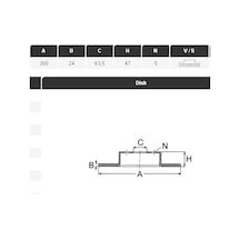 YAVUZSAN 13133 Fren Diski Ön Mondeo III 00- / X-Type 01- 300×24×63,5 5 Bijon