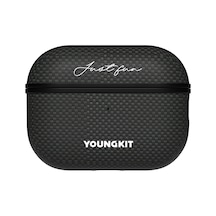 Airpods Pro 2.nesil Kılıf Magsafe Uyumlu Aramid Fiber Youngkit 1500d Kevlar Extreme Wing Seri Siyah