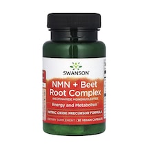 Swanson Vitamins, Nmn + Beetroot Complex, 30 Vegan Capsules