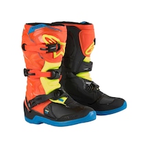 Alpinestars Tech 3s Kros Genç Motosiklet Botu Oranj Mavi Sarı