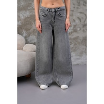 Cool Tarz Miami Antrasit Straight Wide Kadın Jean Antrasit Antrasit