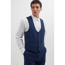 Tudors Erkek Standart Fit Normal Kesim Düz Fleto Cepli Lacivert Yelek-41618 Lacivert