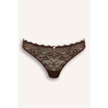 Defacto Bağcıklı Dantelli Brazilian Külot Fall İn Love F7028ax25wnbn341 Kahve