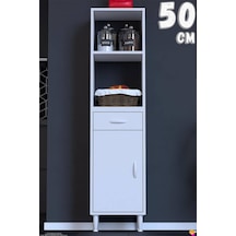 Vio 50 Cm Fırın Ve Mikrodalga Dolabı Çekmeceli Kapaklı Çok Amaçlı Mutfak Dolabı 50 Cm