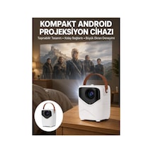 Projeksiyon Ev Sineması Bluetooth 4k Hd Kaliteli Görüntü Kumandalı Yeni Nesil Renkli