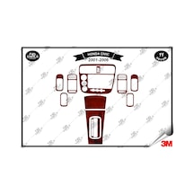 Honda Civic Otomatic 2001- 2006 Torpido Konsol Trim Göğüs Maun Kaplama Set 11 Parça Maun