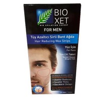 Bioxet For Men 20'li Yüz için Tüy Azaltıcı Ağda Bandı