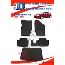 Citroen C4 Hb 2006-2010 Paspas Ve Bagaj Havuzu Seti Siyah