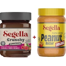Segella Frambuaz Meyve Parçacıklı Kakaolu Fındık Kreması + %100 Fıstık Ezmesi Original 2 x 350 G