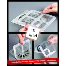 10 Adet Kullanat Yapışkanlık Gider Kapağı Süzgeci, Kıl Tüy Toplama, Böcek Önleyici Plastik Diğer
