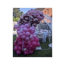 Krom Pembe Makaron Pembe Ve Fuşya Balon Zinciri 100 Adet Mix