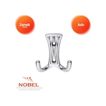 Emet Askı, Metal Vestiyer Askısı, 29 Gr, Dolap Ve Duvar Askılığı, Krom Vidalı
