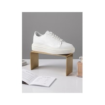 Crc Ayakkabı Beyaz %100 Hakiki Deri Yumuşak İç Pedli Bağcıksız Comfort Sneaker Ayakkabısı