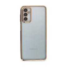 Samsung Galaxy M23 Uyumlu Kılıf Lensli Silikon - Gold
