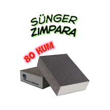80 Kum Sünger Zımpara - Ahşap, Metal Ve Çelik Uyumlu Islak Kuru El Zımparası Takoz Sünger