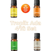 Tropik Ada 4'lü Set Oda Kokusu Esansı - Egzotik Kaçış 4x10ml Karışık