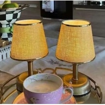Mylights Minik Pilli Abajur Gece Lambası Ledli Pilli Abajur Masa Lambası