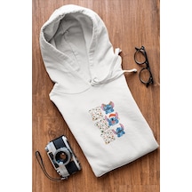 Stitch Yılbaşı Hohoho Kapşonlu Sweatshirt 001