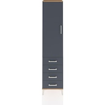 Hyperion Dolap 2 Raflı 4 Çekmeceli Tek Askılı 44x44x195 Çam-a... Çam