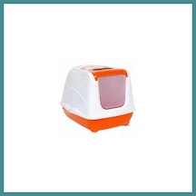 Moderna Flip Cat Kapalı Kedi Tuvaleti 50 Cm Turuncu Mac
