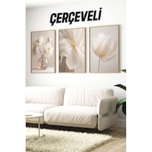 Kututr Ahşap Çerçeveli Mdf Tablo Seti Salon Ve Oturma Odası Için Çt3086,çerçeveli 3086 32 X 42 Açık Altın