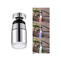 Rogfer Sdf-b9 1 Led Abs Sıcaklık Sensörü 3 Renkli Led Musluk Hafif Su Işıltısı Duş, Boyut: 58 X 28mm, Arayüz: 22mm Gümüş Diğer Diğer