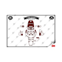 Ford Courier 2014-2019 Torpido Konsol Trim Göğüs Maun Kaplama Set 30 Parça Maun