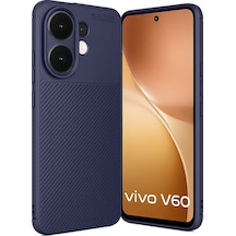 Newface Vivo V60 5g Auto Focus Karbon Kapak - Lacivert