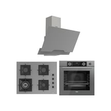 Ferre Fryart-Steamart SC Serisi Wok'lu Gri 3'lü  XE64CPR-SC408-D065 Ankastre Set