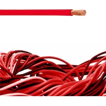 1X4 mm2 SIAF 14 AWG Yumuşak Silikon Kablo  1 Metre - Kırmızı