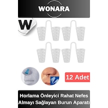 Premium Horlama Önleyici Rahat Nefes Almayı Sağlayan Uyku Kalitesini Artırıcı Burun Aparatı 12 Adet