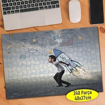 Hedefine Uçan Çalışkan İnsan 240 Parça Puzzle Yapboz-100794996