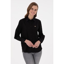 U.s. Polo Assn. Kadın Siyah Gömlek Desenli 50297103-vr046 Siyah
