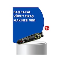 Uzun Pil Ömürlü Led Göstergeli Erkek Bakım Seti 5-ın-1 Saç Sakal Tıraş Makinesi