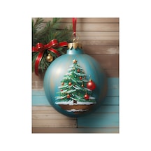 Renkli Baskılı Sayılarla Boyama Hobi Seti Çerçeveli 50x65 Cm: Yılbaşı Süsü - 586536085