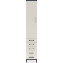 Hyperion Dolap 2 Raflı 5 Çekmeceli Tek Askılı 44x44x243 Antra... Antrasit
