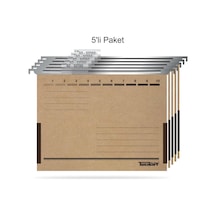 Tunakart Asd2005 Metal Askılı Yan Bezli Körüklü Dosya 5 Li Paket