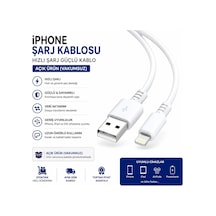 Bezos İphone Şarj Kablosu Hızlı Şarj Güçlü Kablo Vakumsuz Açık Ürün Nıda Standart