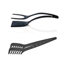 2'li Set Maşalı Spatula Ve Makarna Salata Maşası Kp-148 / Kp-147 Plastik Siyah Diğer