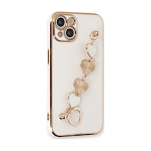 Apple iPhone  Uyumlu,  14 Plus Kılıf Esila Silikon - Beyaz