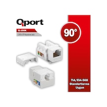 QPORT Q-J90K  CAT6 90 DERE KEYSTONE JACK