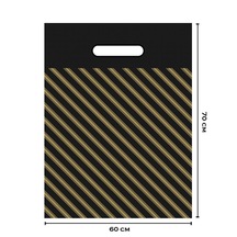 Takviyeli Siyah Çizgili Poşet 60x70 No:6 - 500'lü