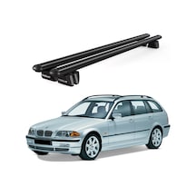 Pençe Bmw 3 Series Touring E46 1999-2005 Uyumlu Siyah Ara Atkı Port Bagaj Tavan Barı