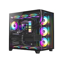 Ocean Curved Pro V2 7x Argb Fan Usb 3.0 Typec 750w 80+ Atx Oyuncu Bilgisayar Kasası Siyah