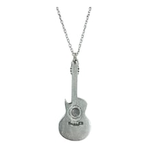Metal Gitar Tasarımlı Rock Müzik Temalı Kolye Unisex - 60 Cm Zincir Çok renkli