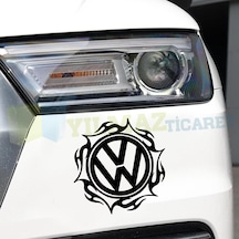 Volkswagen Logo Ateş Oto Sticker Tampon Kaput Yapıştırma Etiket