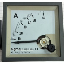 Sigma Sa72a-d030 72x72 Analog Ampermetre