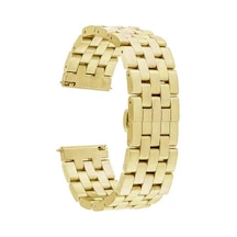 Gear S3 22mm Uyumlu Krd-20 Metal Nrtk Kordon-gold