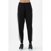 Maraton Sportswear Comfort Kadın Ribana Paça Basic Siyah Eşofman Altı 22183-siyah Siyah