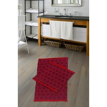 Welsoft Puantiyeli Bambo Klozet Takımı 2 Pcs Bordo